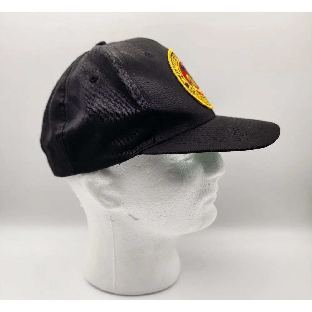 VINTAGE ATT HAT US MARINE CORPS BLACK‎ ONE SIZE